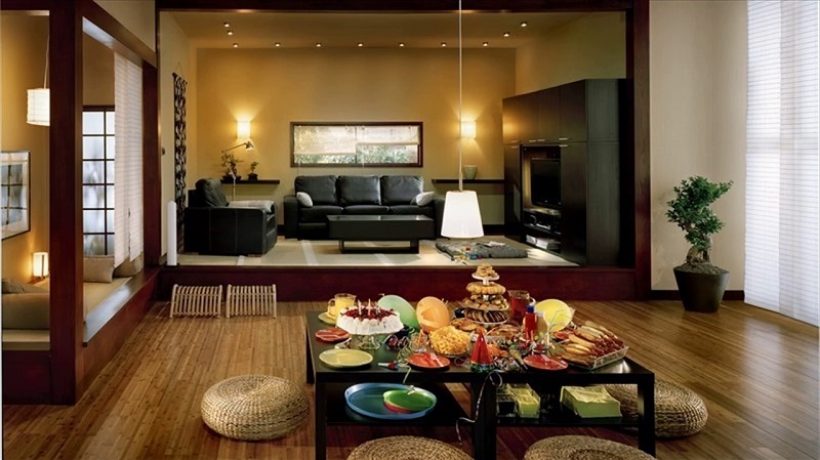 Japanese living room: Design,Floor,furniture and lighting