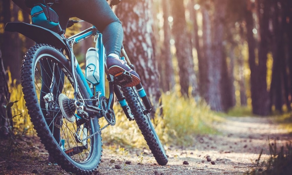 How do you fall safely on a mountain bike?