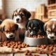 How do you adjust a puppy to new food?