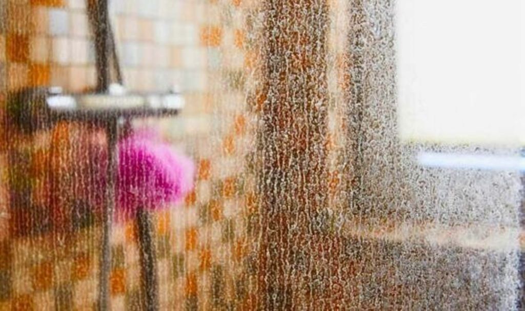 How to clean glass shower doors with hard water stains