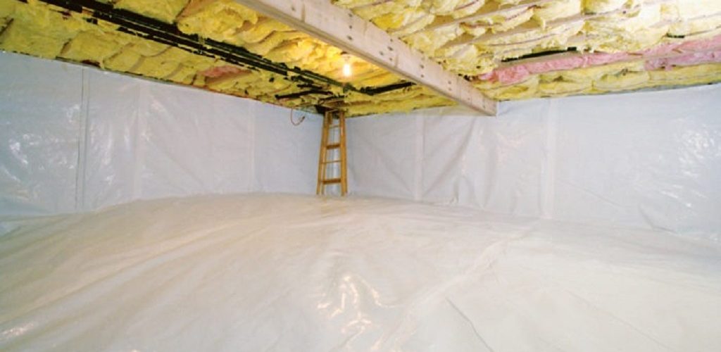 How do you insulate a dirt floor crawl space