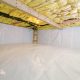 How do you insulate a dirt floor crawl space