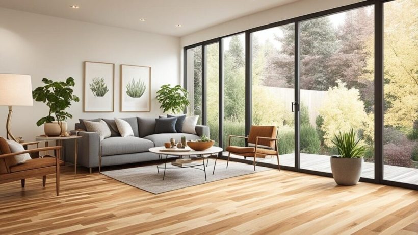 Creating a Sense of Flow With Floor Plants and Continuous Flooring