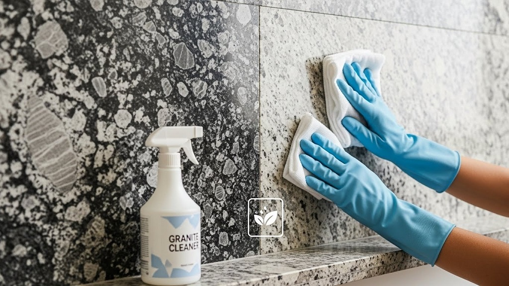 Why should I avoid acidic cleaners on granite