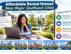 Affordable rental homes near major Southeast cities with convenient access to urban amenities and transportation