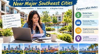 Affordable rental homes near major Southeast cities with convenient access to urban amenities and transportation