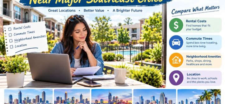 Affordable rental homes near major Southeast cities with convenient access to urban amenities and transportation
